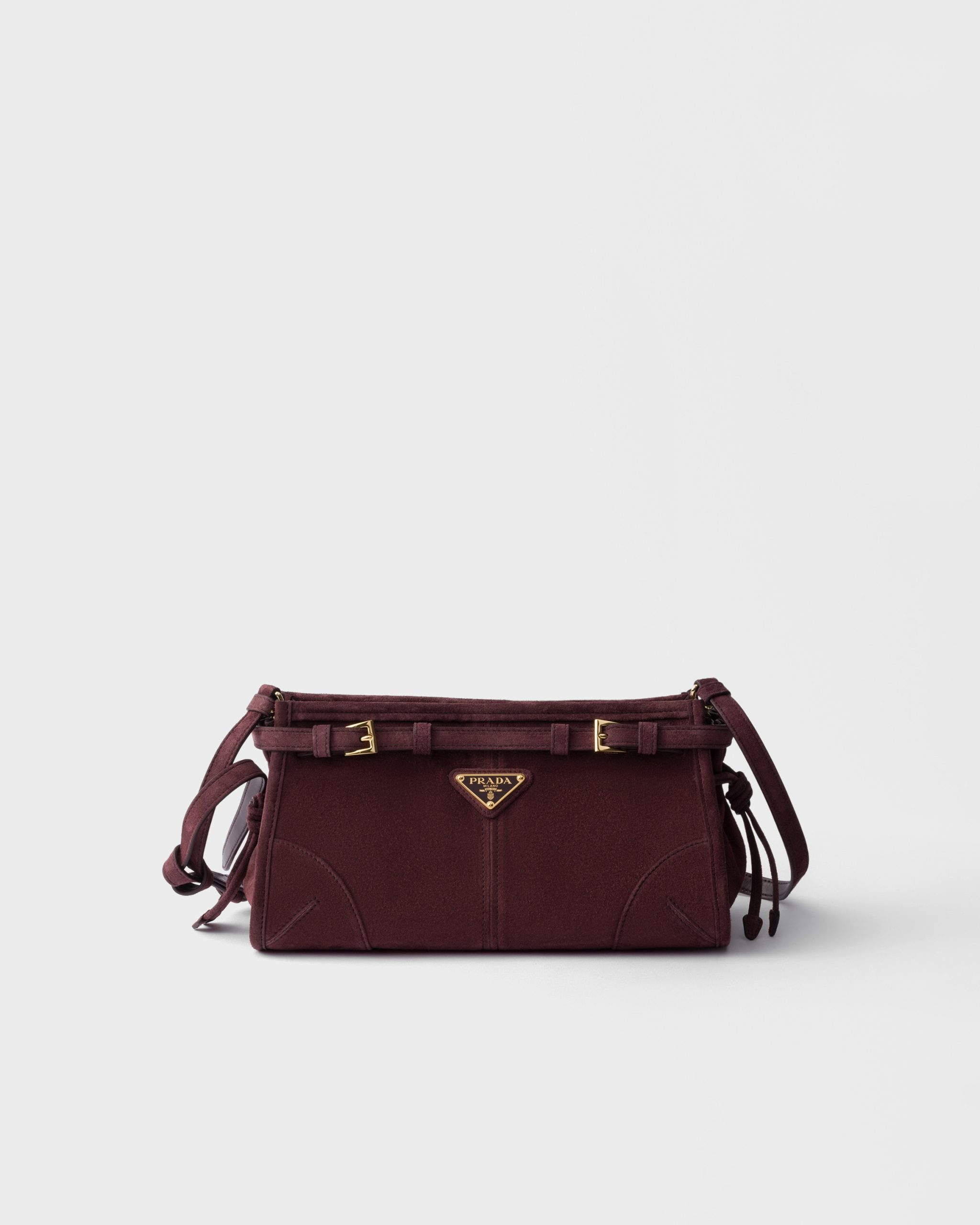 Prada Bonnie medium suede handbag - Image 6